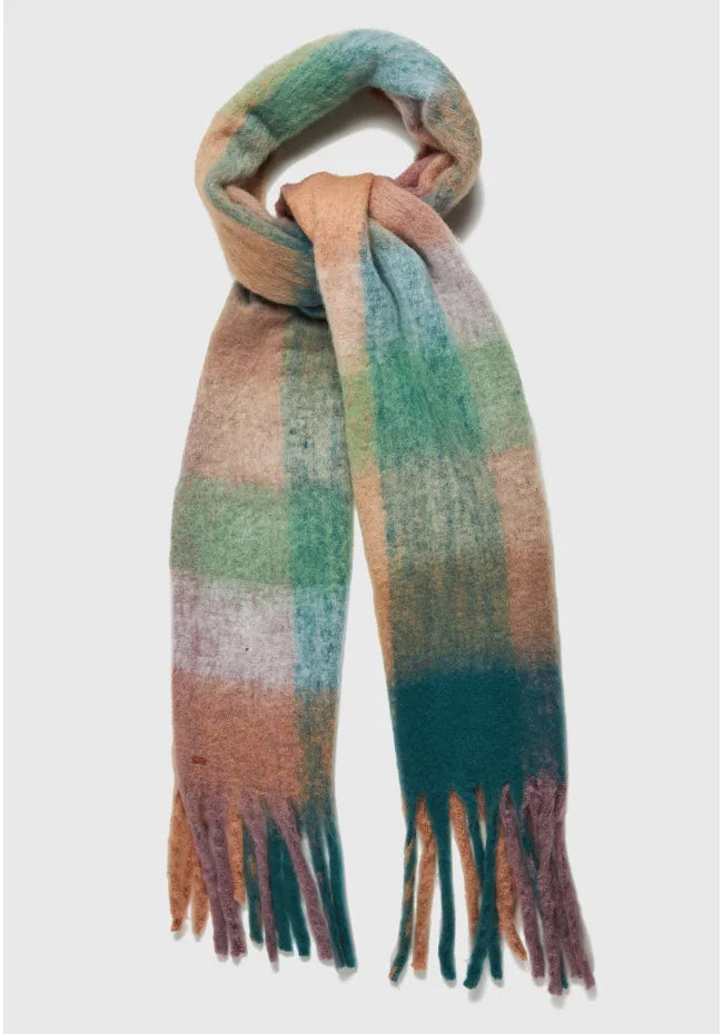 Πολυχρωμο κασκολ με κροσσια