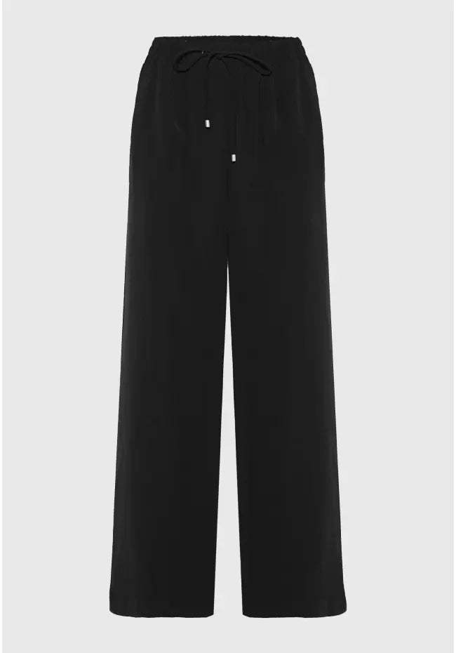 Wide leg παντελόνι με κορδόνι