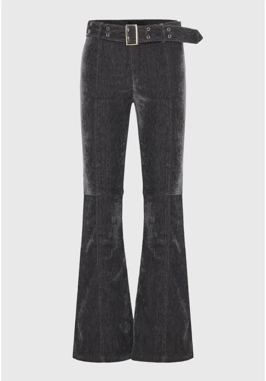 Βελουτέ flare fit παντελόνι