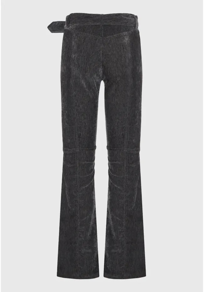 Βελουτέ flare fit παντελόνι