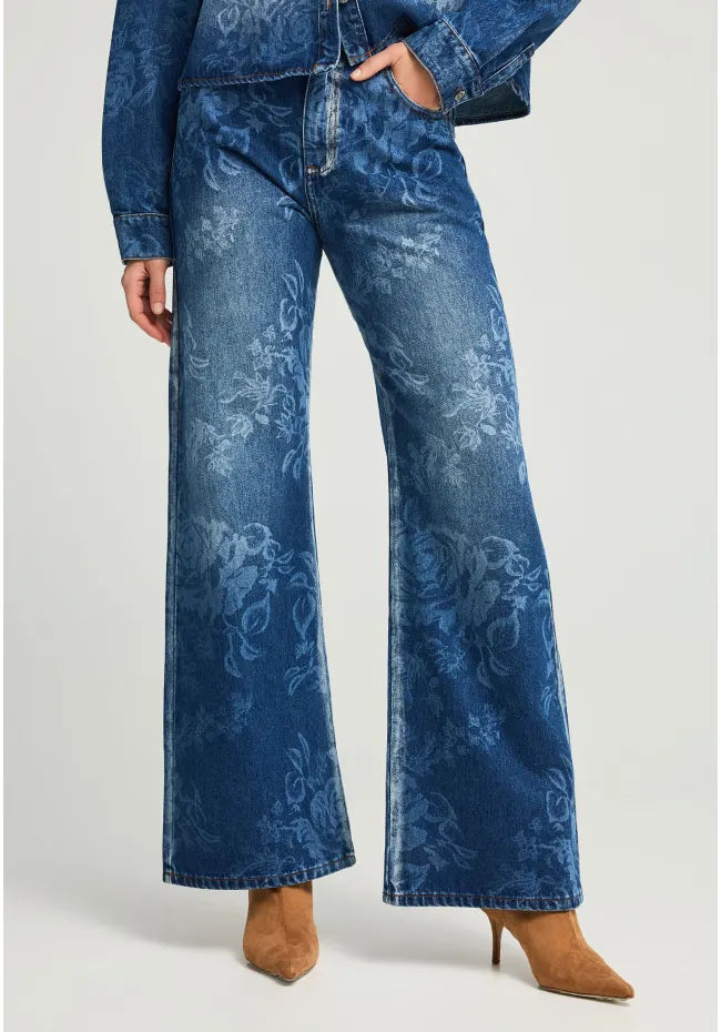 Τζιν φλοραλ παντελονι