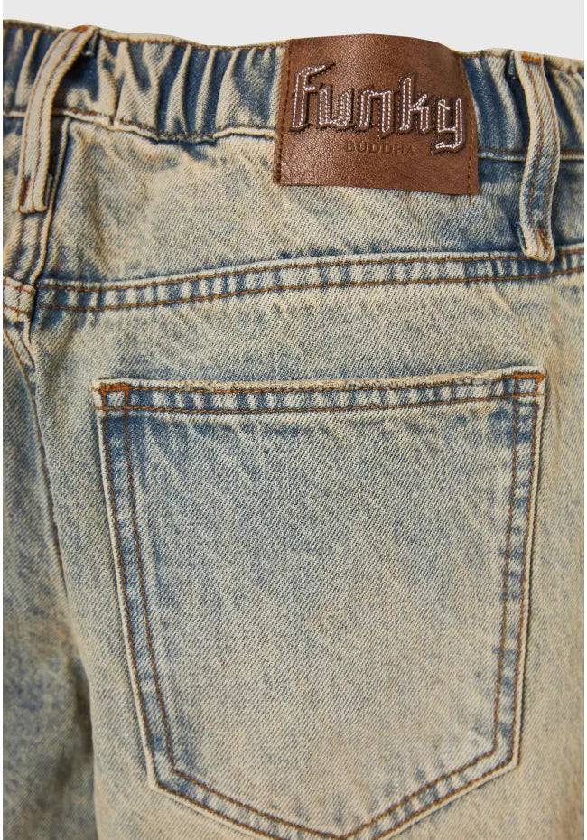 Regular fit βαμβακερο τζιν παντελονι