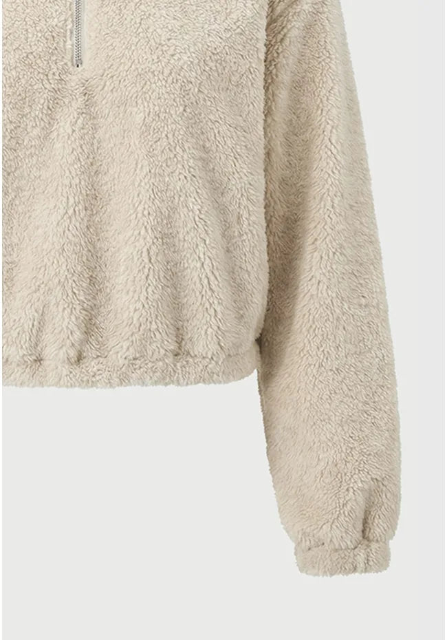 Cropped μπλουζα απο fleece