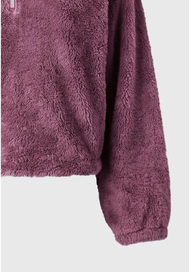 Cropped μπλουζα απο fleece
