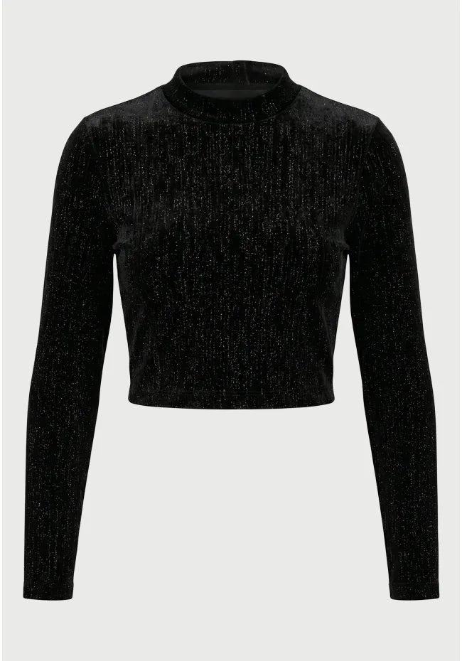Crop top με μεταλλικη λαμψη
