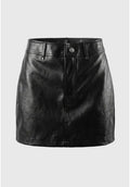 Mini φουστα slim fit απο δερματινη