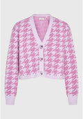 Relaxed πλεκτη ζακετα houndstooth