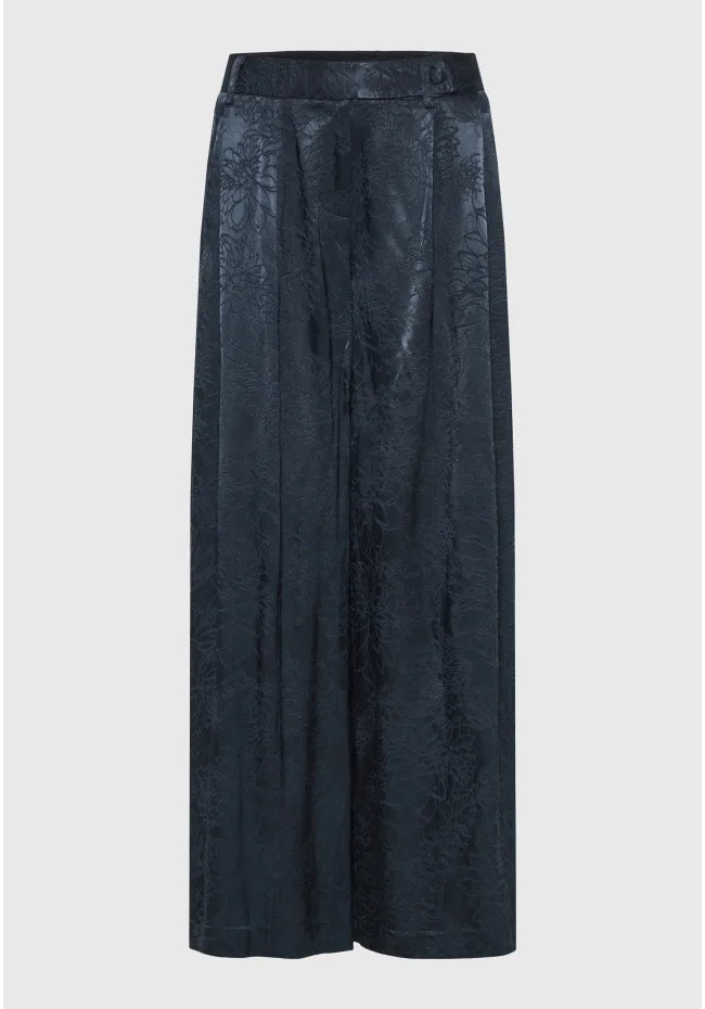 Παντελονι wide leg με ζακαρ σχεδιο