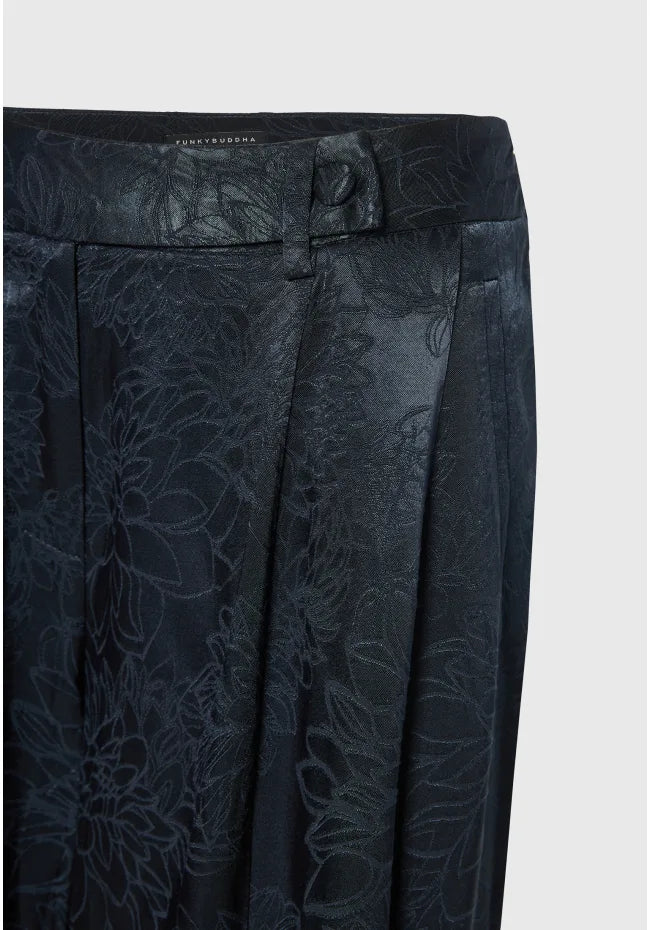 Παντελονι wide leg με ζακαρ σχεδιο