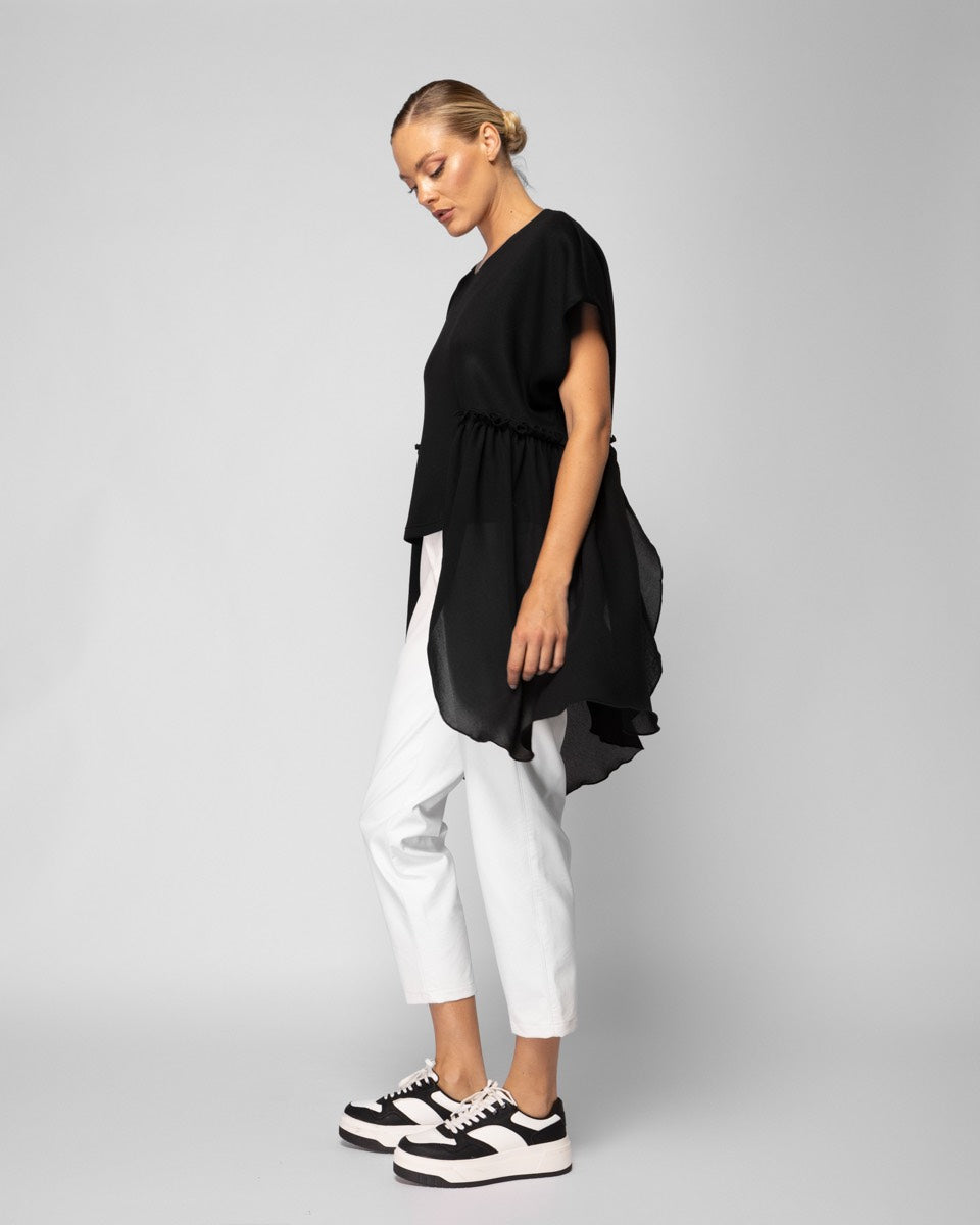 Blouse with siffon details