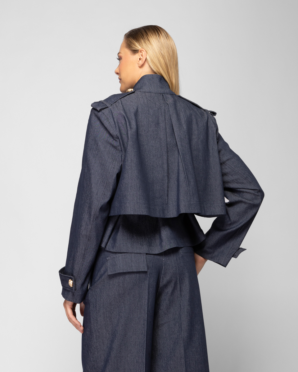 Jean Short Trench Coat