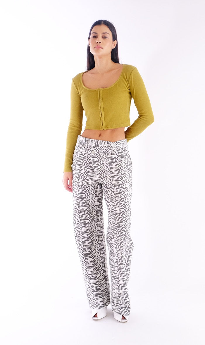 Crooked S/W Zebra Pants