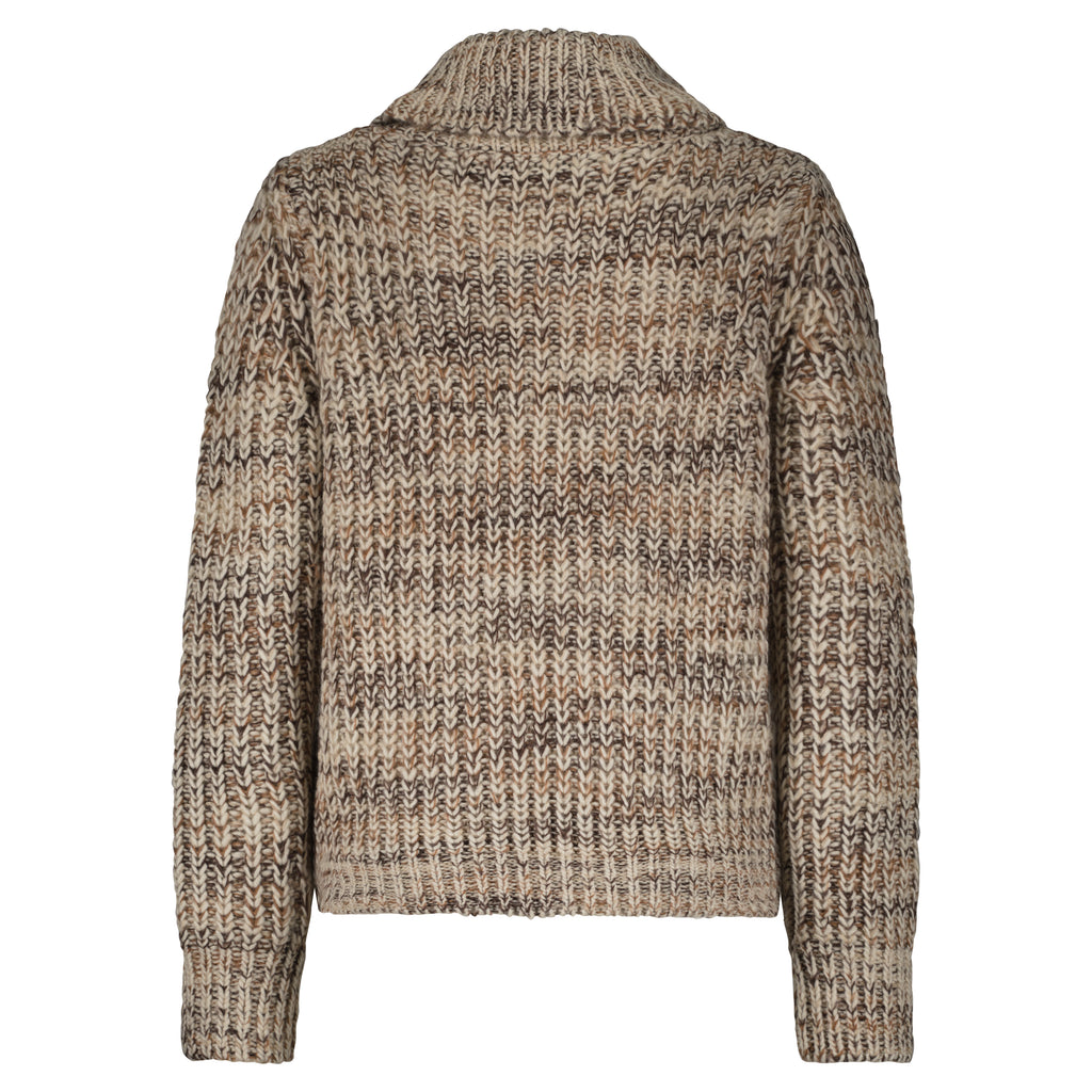 Cocoon multi sweater brown