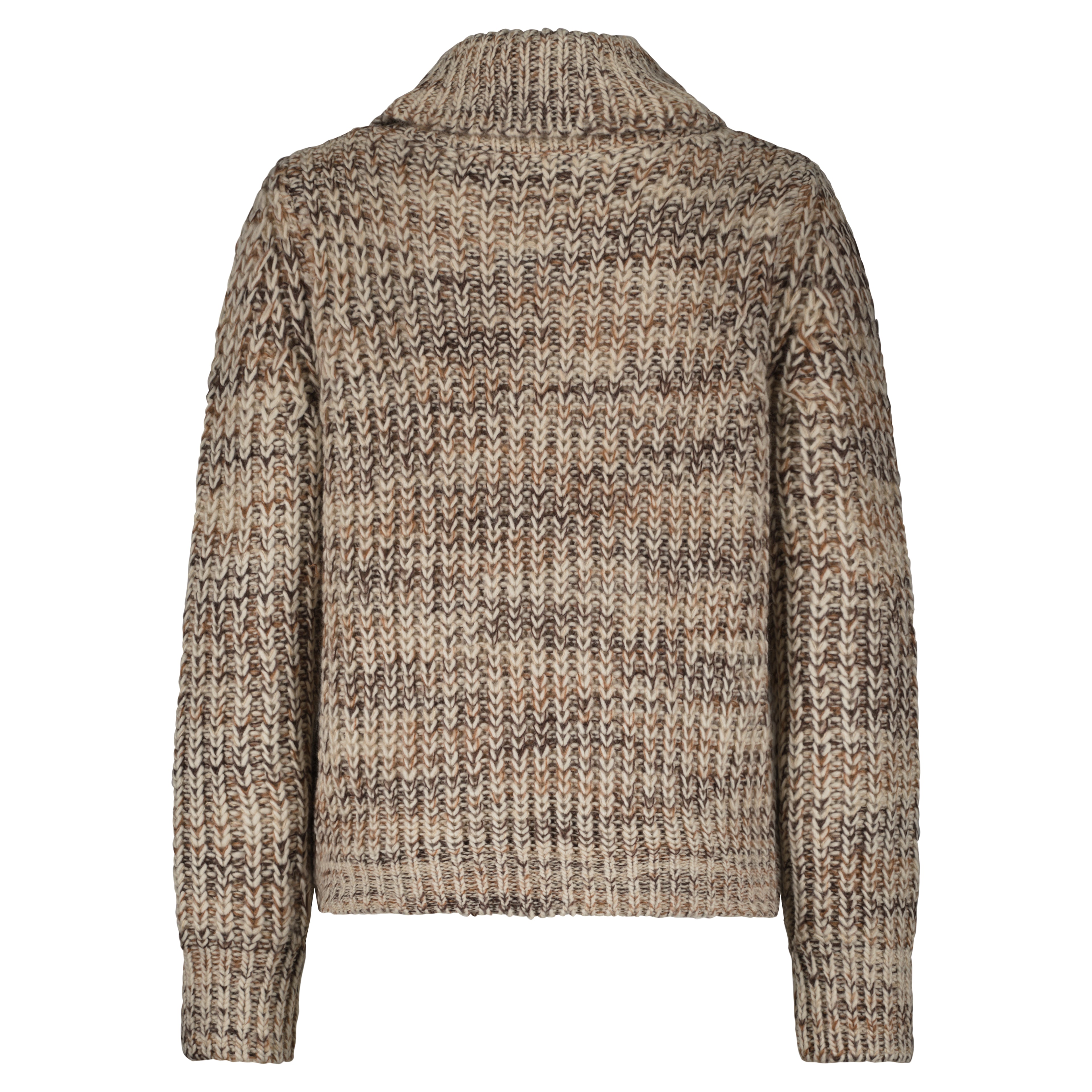 Cocoon multi sweater brown