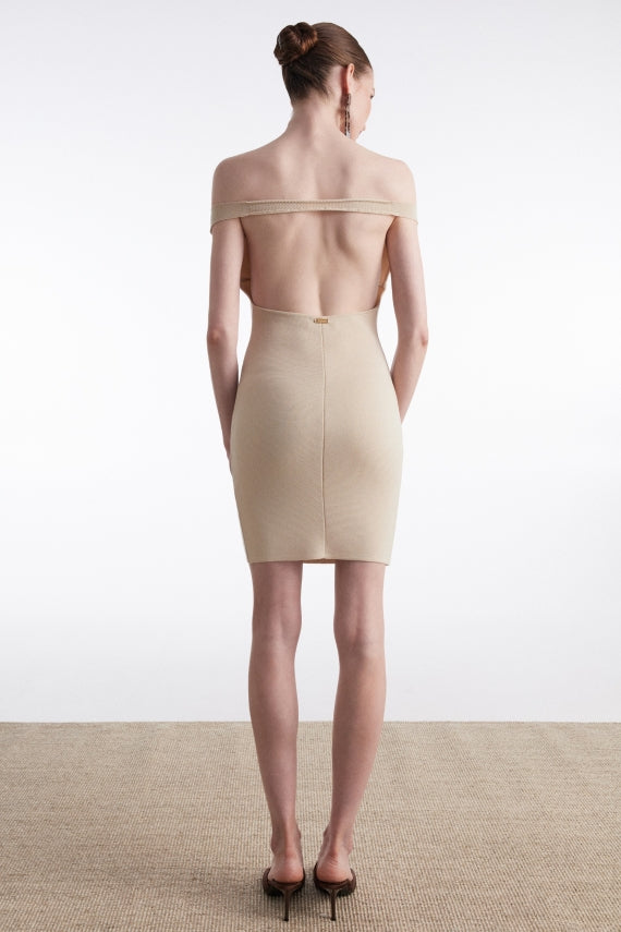 FIne line knitted mini dress