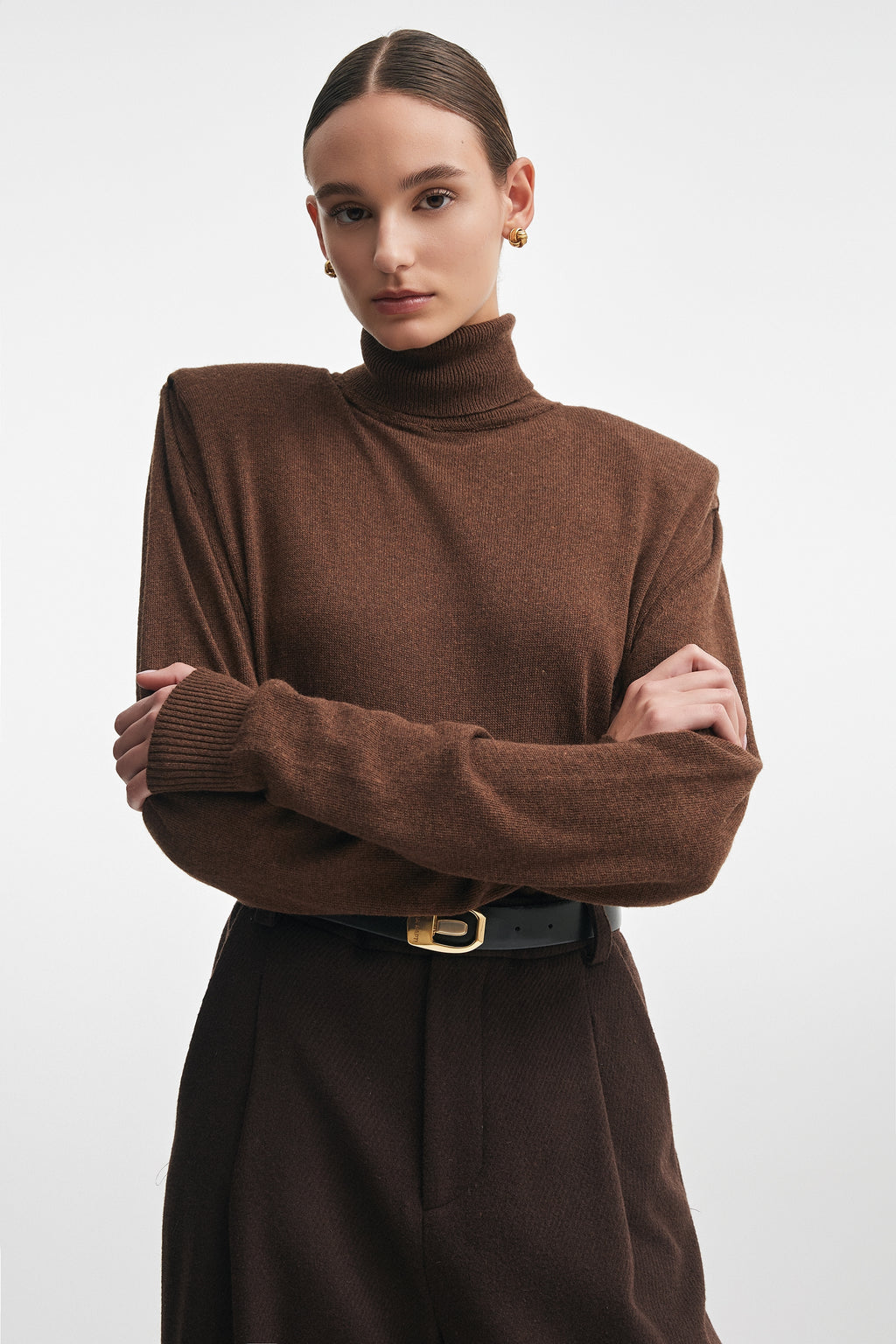 BASICK KNITTED BLOUSE BROWN