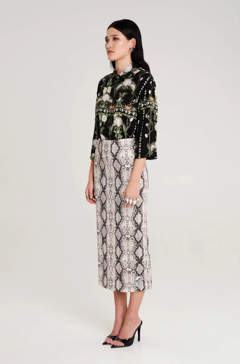 Serpentine Midi Skirt
