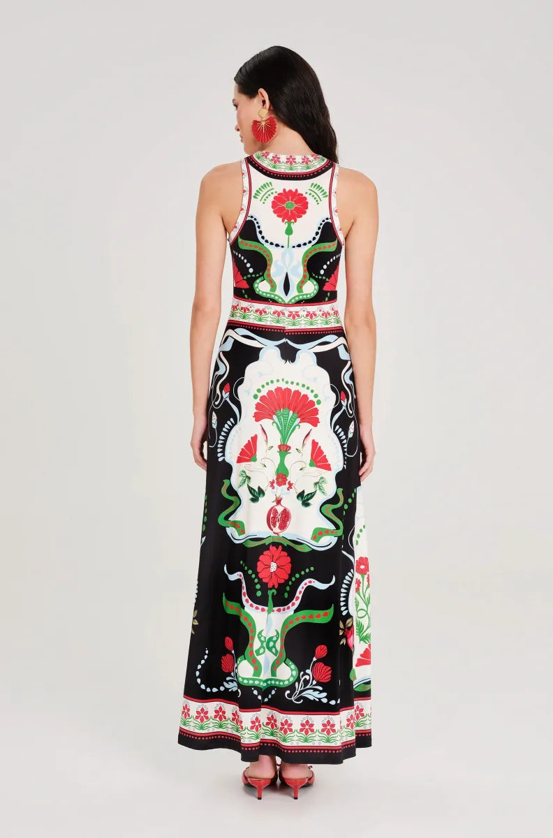 Pomegranate long dress